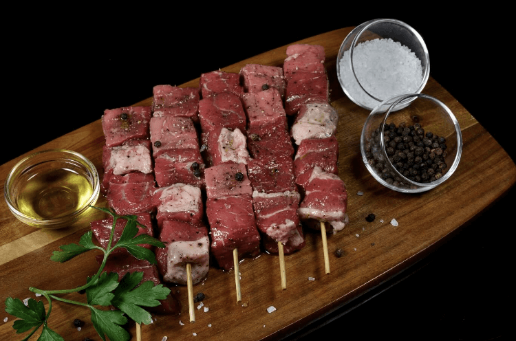 brochettes de bœuf