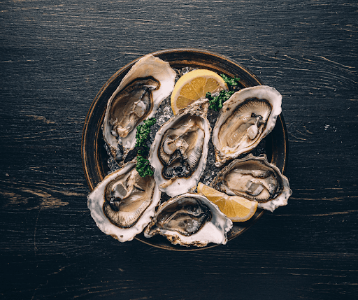 assiette d'huitres fraiches
