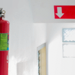 un extincteur avec un pictogramme incendie